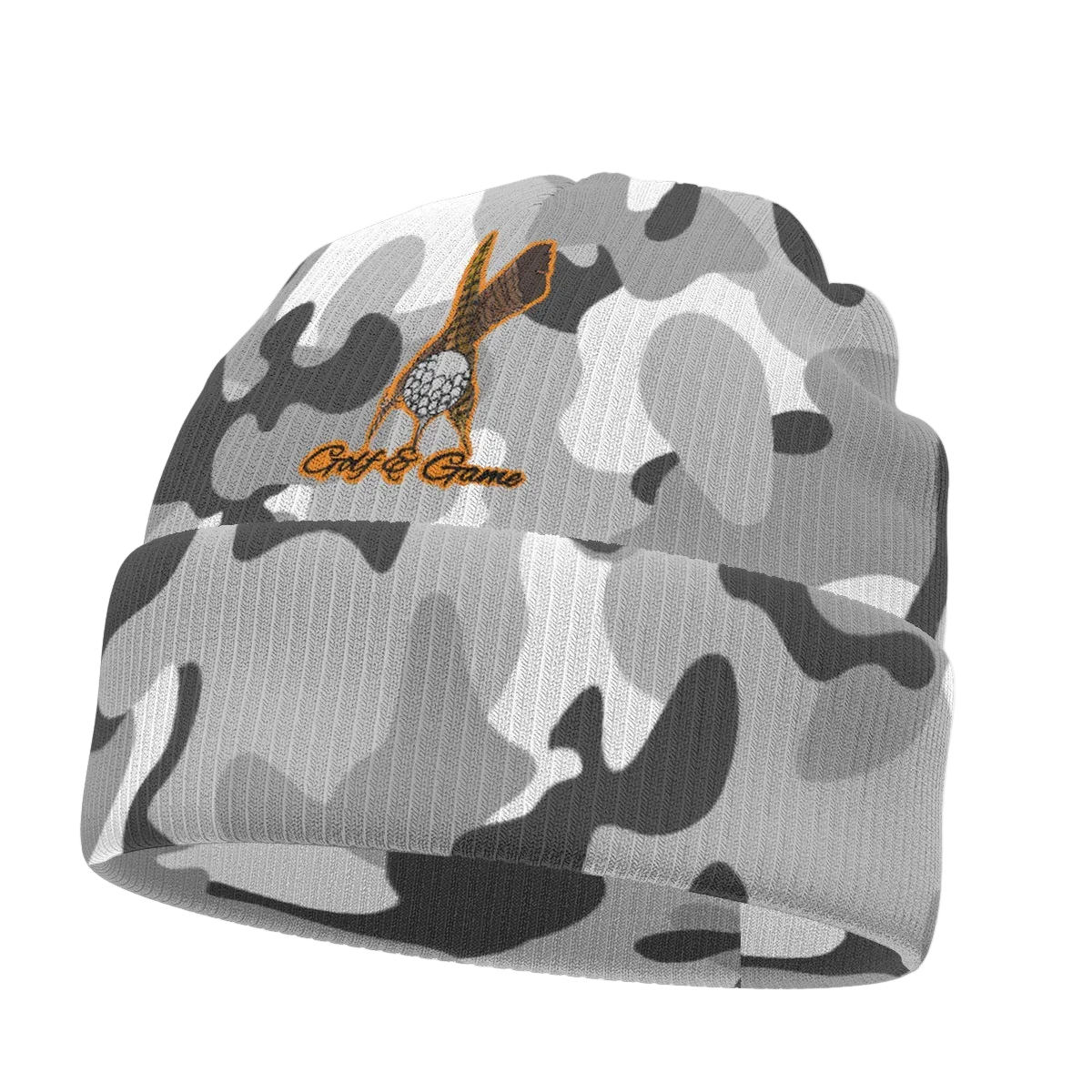Snow Camo Knitted Beanie Hat