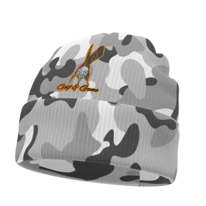Snow Camo Knitted Beanie Hat
