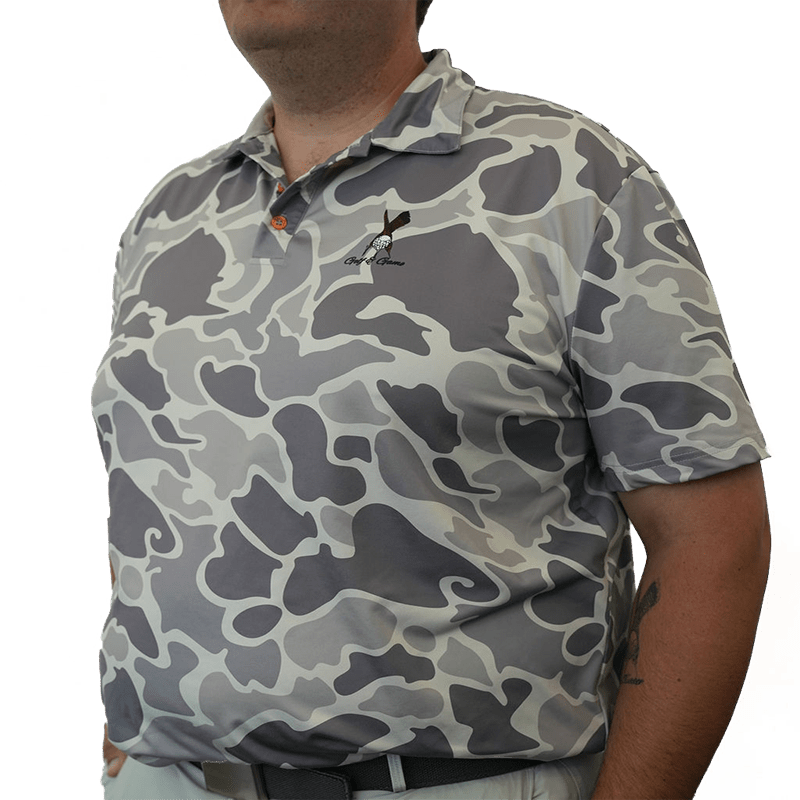 Artic Drake Camo Polo - Golf & Game Apparel