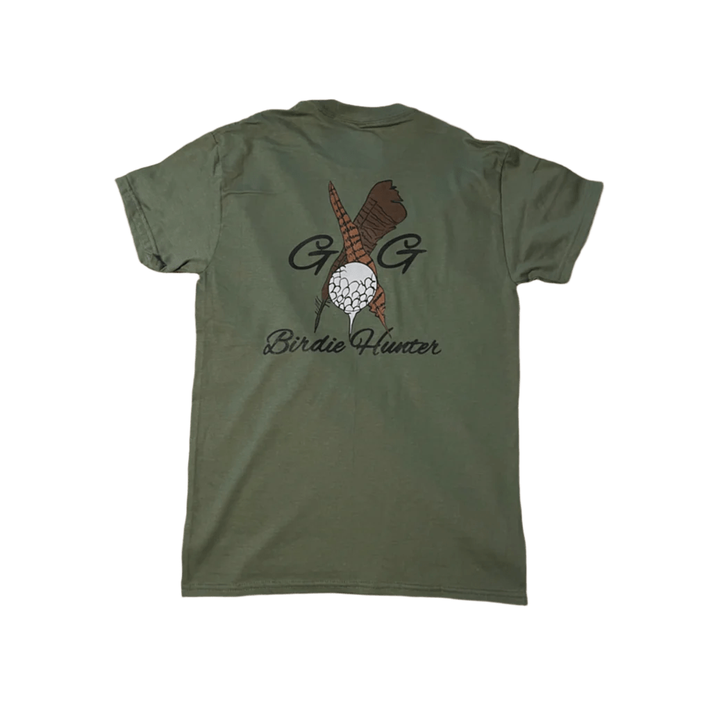 Birdie Hunter Tee (olive green) - Golf & Game Apparel