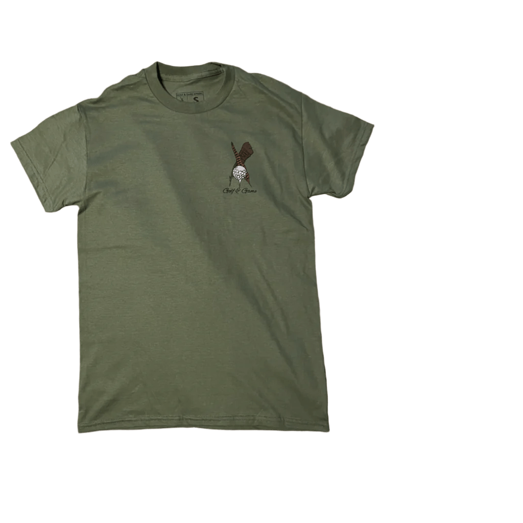 Birdie Hunter Tee (olive green) - Golf & Game Apparel