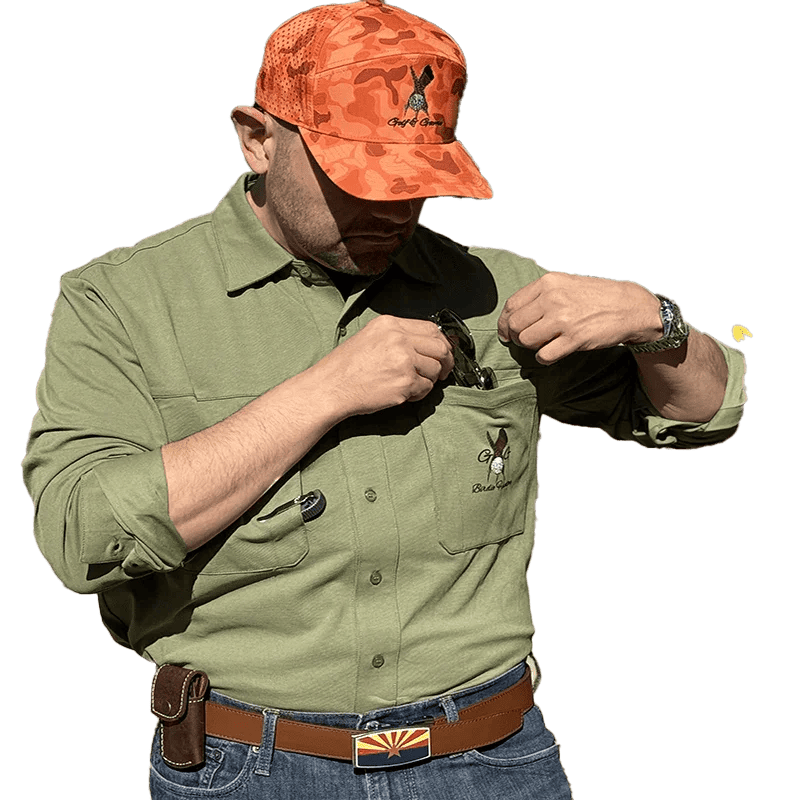 Golf & Game Apparel Birdie Hunter Utility Button Down