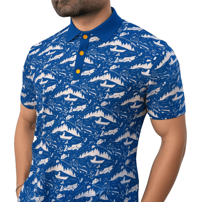 Golf & Game Apparel Polo Small 38in - 40in (Impact Polo) / Blue The Gone Fishing Polo