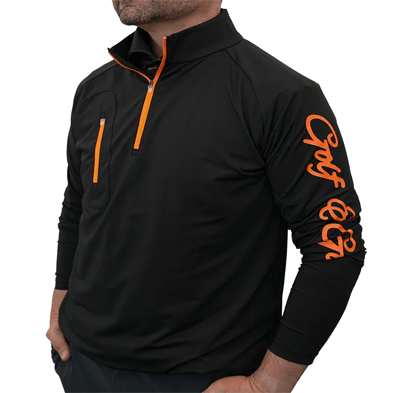 Golf & Game Apparel Q-Zip 2XL 48-50 / Black Men's Chest Pocket Quarter Zip Pullover
