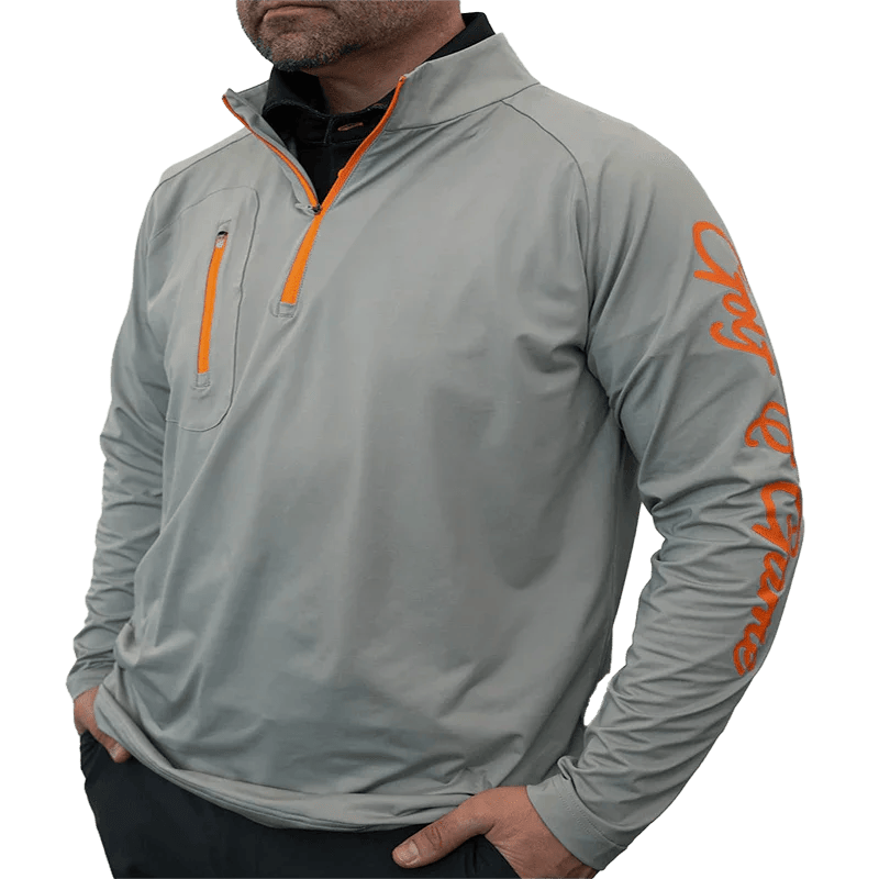 Golf & Game Apparel Q-Zip 2XL 48-50 / Gray Men's Chest Pocket Quarter Zip Pullover