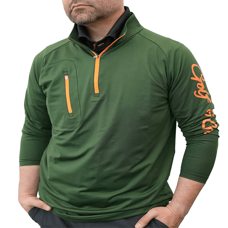 Golf & Game Apparel Q-Zip 2XL 48-50 / Green Men's Chest Pocket Quarter Zip Pullover